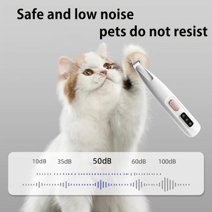 Pet Grooming Trimmer – Waterproof LED Rechargeable Clippers for Cats & Dogs