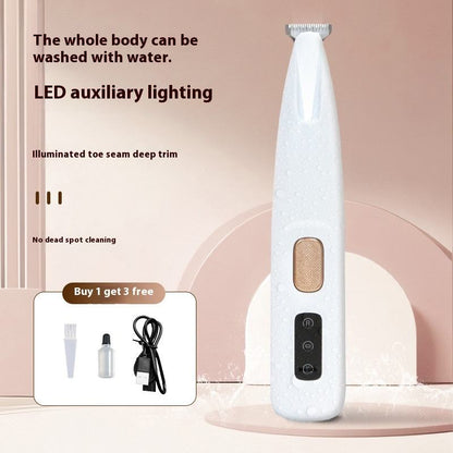 Pet Grooming Trimmer – Waterproof LED Rechargeable Clippers for Cats & Dogs