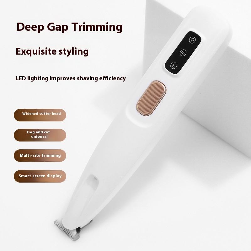 Pet Grooming Trimmer – Waterproof LED Rechargeable Clippers for Cats & Dogs