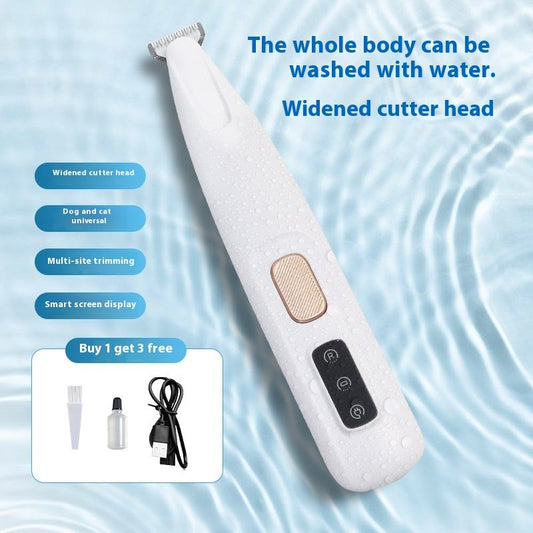 Pet Grooming Trimmer – Waterproof LED Rechargeable Clippers for Cats & Dogs